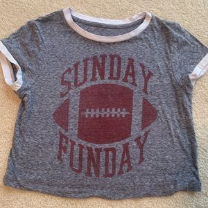Football cropped tee